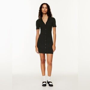 Sunday Best Cece Black Short-Sleeve Mini Dress